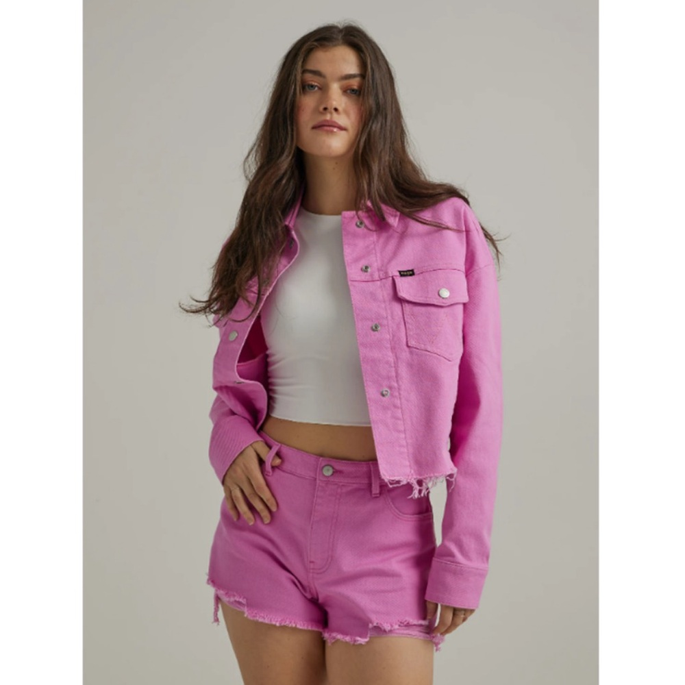 Barbie Pink Wrangler Cropped Jacket
